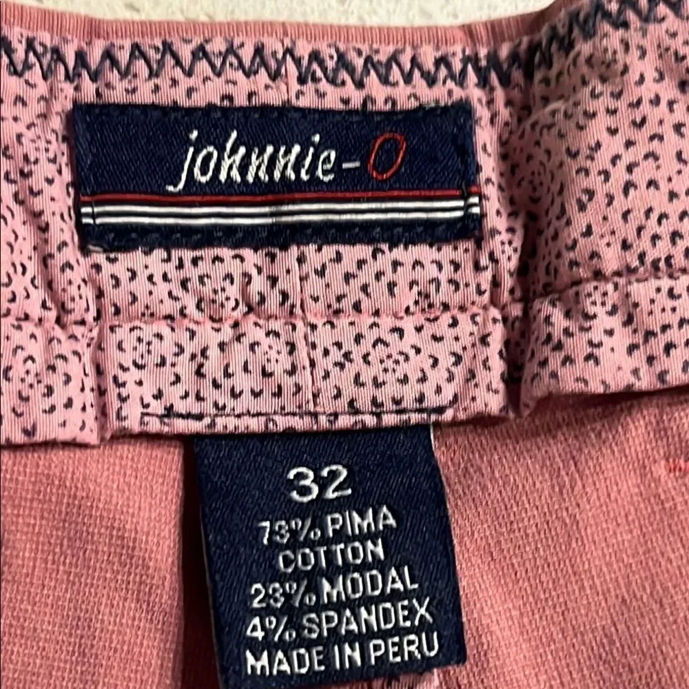 johnnie-O Soft Pink Stretch Cotton/Modal Shorts Size 32